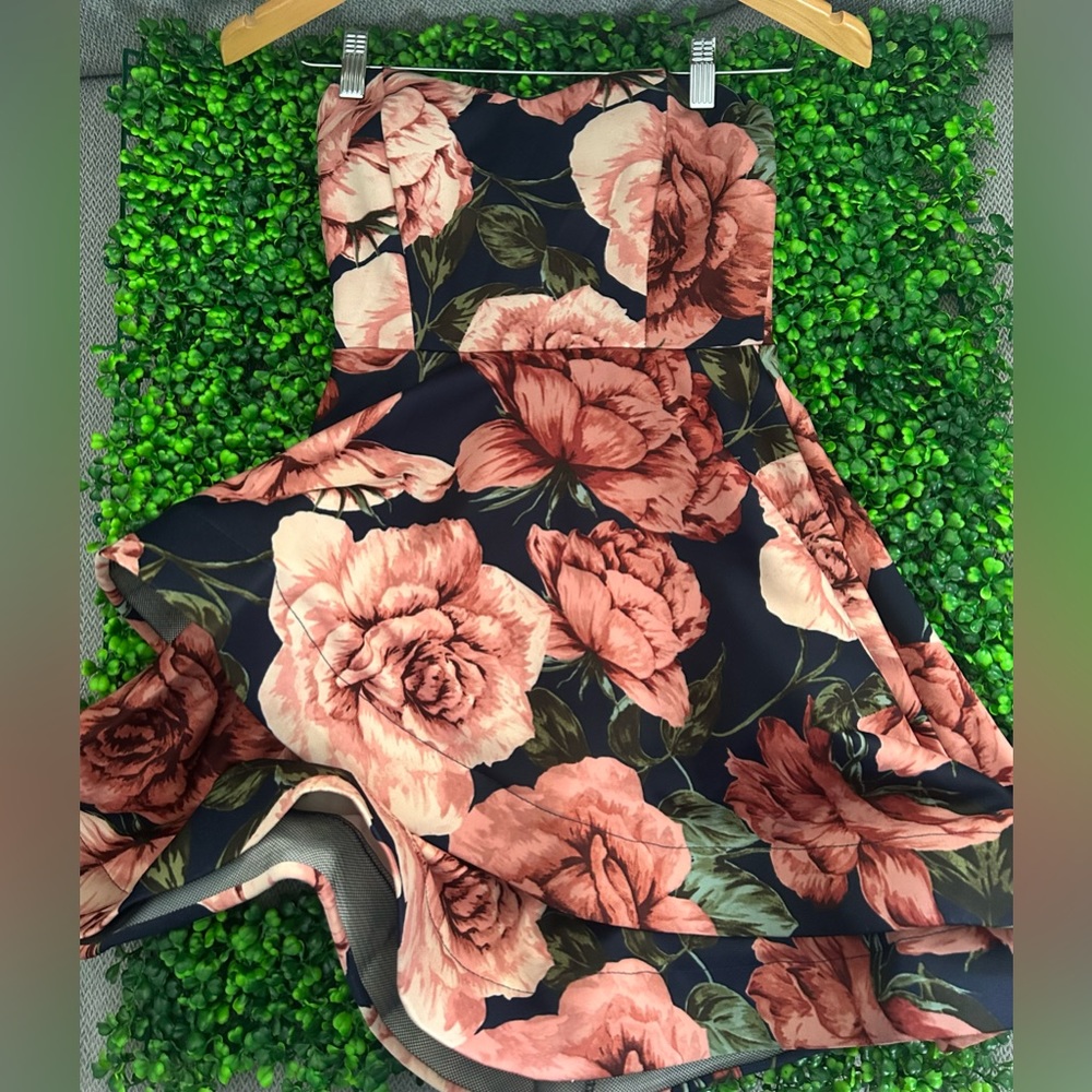 Love Culture strapless rose dress.
